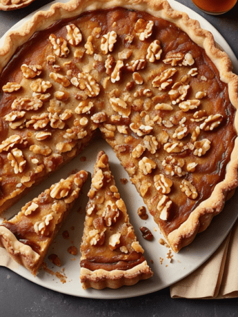 Poitevin Walnut Tart with Charentes Cognac Glaze